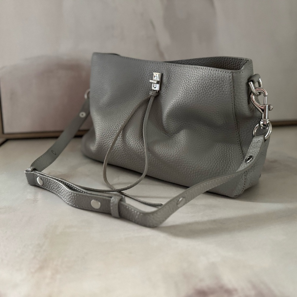 Rebecca Minkoff Darren East/West Leather Shoulder Bag in Dove Gray - Picture 4 of 16